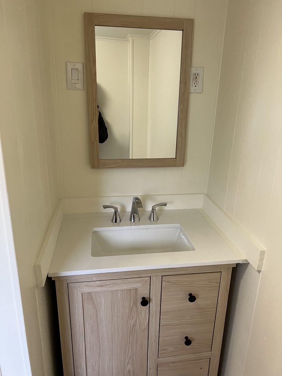 Updated bathroom vanity at 9 Bodwell Street
